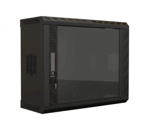 шкаф телекоммуникационный настенный 19" 6u hyperline tws-0625-gp-ral9004