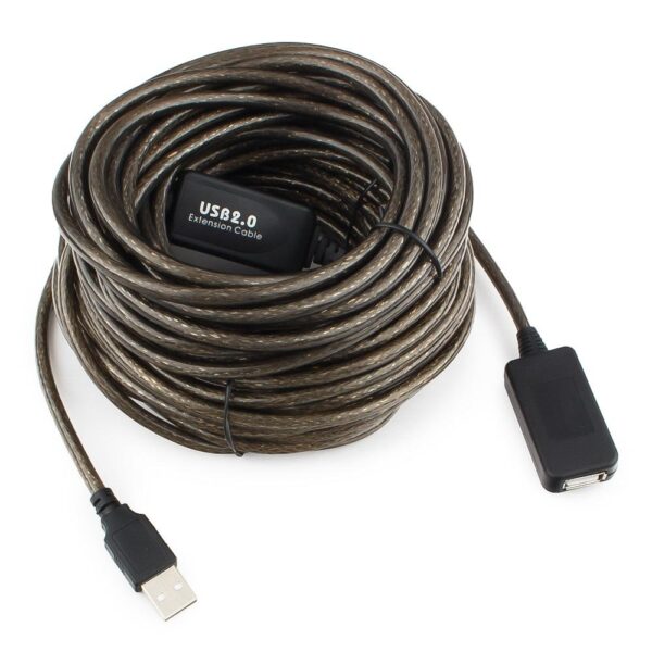 кабель удлинитель usb 2.0 активный cablexpert uae-01-15m, am/af, 15м