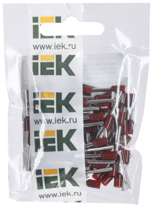 iek ugn10-001-03-12 наконечник-гильза изол. е1012 1кв.мм (уп.100шт.)