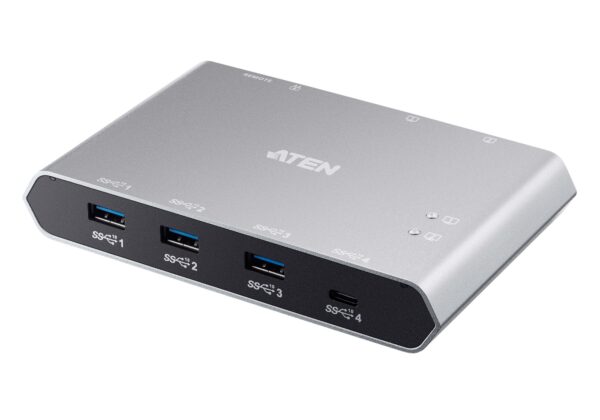 aten us3342-at kvm-переключатель, usb 3.2 gen 2, клаиатура+мышь+2 устройства> 2 laptop, 3 usb a-тип+usb-c> 2 usb-c female, со шнурами usb-c 2х1.2м