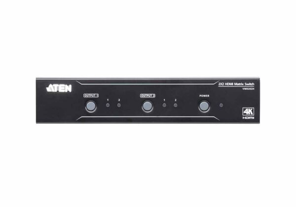 aten vm0202h-at-g переключатель матричный/switch matrix, hdmi, 2> 2 монитора/port, без шнуров