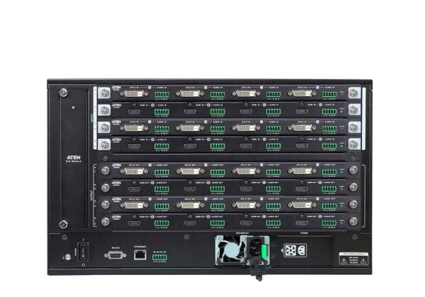 aten vm1600a-at-g переключатель-шасси switch/chassis, hdmi/dvi+audio, 16>16 мониторов/port, без карт расширения