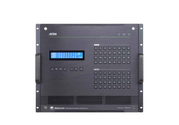 aten vm3250-at-g переключатель-шасси switch/chassis, hdmi/dvi+audio, 32>32 мониторов/port, без карт расширения