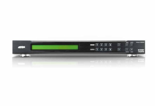 aten vm3404h-at-g переключатель, электрон., hdmi hdbaset-lite, 4> 4 монитора, без шнуров