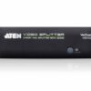 aten vs0102-at-g разветвитель video splitter, vga/svga/multisync+audio, 1> 2 монитора/port 450mhz, 65 метр., f>m, без шнуров, б.п.220> 5.3v