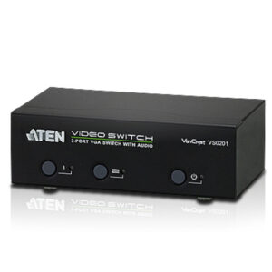 ATEN VS0201-AT-G KVM-переключатель, VGA/SVGA+AUDIO, 2> 1 монитор/port, без шнуров