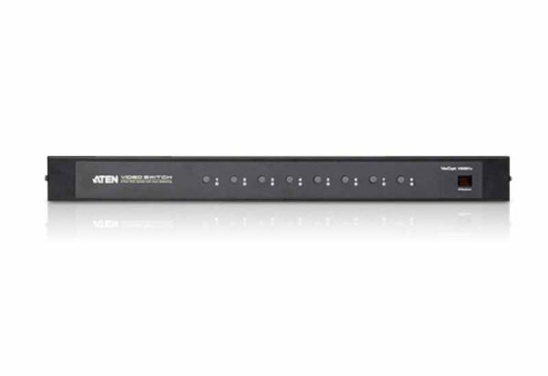 aten vs0801a-at-g kvm-переключатель, vga/svga+audio, 8> 1 монитор/port, с vga-audio-шнуром 1x1.8м