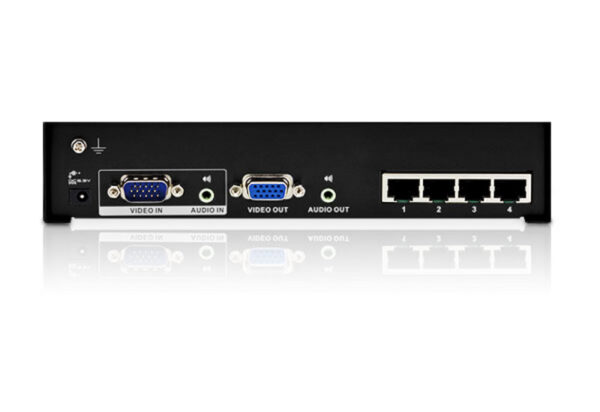 aten vs1204t-at-g разветвитель video splitter, vga/svga/multisync+audio, 1> 4 монитора/port, 300 метр., f, без шнуров, б.п.220> 5.3v