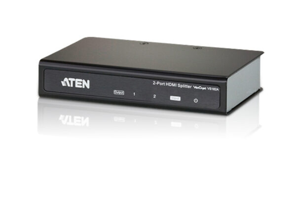 aten vs182a-a7-g разветвитель video splitter, hdmi, 1> 2 монитора/port/порта, 15 метр.(24awg), f, без шнуров, б.п.220>5.3v