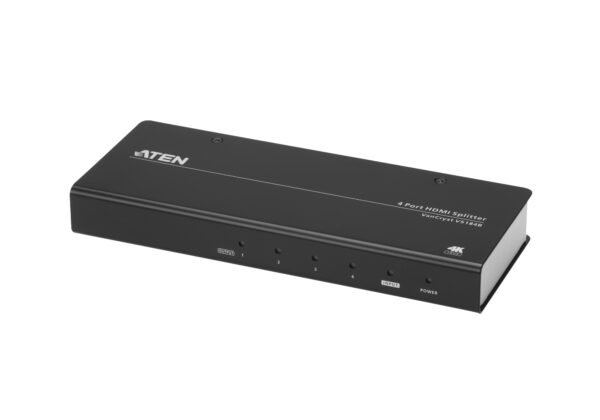 aten vs184b-at-g разветвитель video splitter, hdmi, 1> 4 монитора/port/порта, 15 метр.(24awg), f, без шнуров, б.п.220>5.3v