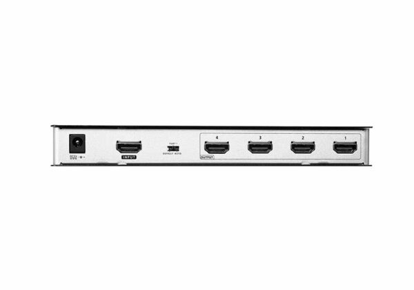 aten vs184b-at-g разветвитель video splitter, hdmi, 1> 4 монитора/port/порта, 15 метр.(24awg), f, без шнуров, б.п.220>5.3v