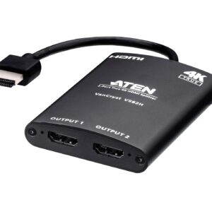 ATEN VS82H-AT Разветвитель Video Splitter, HDMI, 1> 2 монитора/port/порта, 15 метр.(24AWG), F, без шнуров, Б.П.220>5.3V