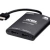 aten vs82h-at разветвитель video splitter, hdmi, 1> 2 монитора/port/порта, 15 метр.(24awg), f, без шнуров, б.п.220>5.3v