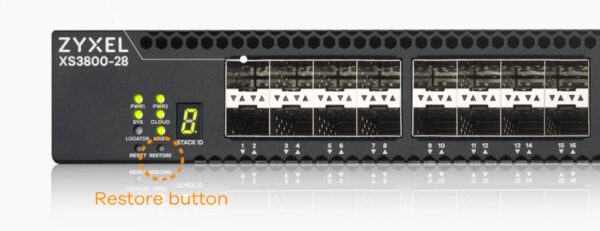 zyxel xs3800-28-zz0101f l2+ коммутатор zyxel nebulaflex pro xs3800-28, 4xrj-45: 1/2,5/5/10g, 8xcombo (sfp: 1/10g, rj-45: 1/2,5/5/10g), 16xsfp+, стекирумеый (до 4), 2 источника питания ac