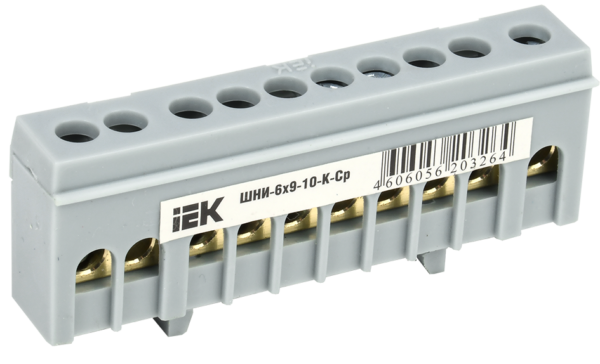 iek ynn10-69-10kd-k02 шина нулевая в корп. изол. на din-рейку шни-6х9-10-к-ср