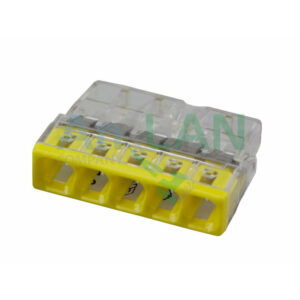 WAGO 2273-205 Клемма соединительная 5-проводная для распределительных коробок, сечением 0.5-2.5 мм2, без пасты, желтая