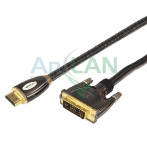 REXANT 17-6606 Шнур Luxury HDMI - DVI-D gold 5М шелк золото 24к с фильтрами (блистер)