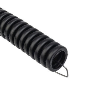 Труба гофрированная из ПНД, с зондом, черная, диаметр 16 мм (бухта 10 м/уп.) REXANT