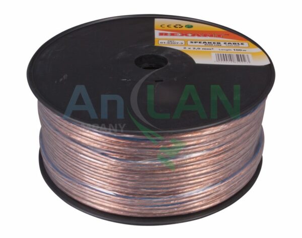 акустический кабель blue line 2х2 мм rexant 01-6207-3 прозрачный 100 м