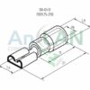 rexant 08-0413 клемма плоская изолированная (кпи гнездо - 7.4мм) 0.5-1.5кв.мм (vf1.25-250)