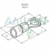 rexant 08-0032 наконечник кольцевой изолированный (нки d4.3мм) 1.5-2.5кв.мм (vr2-4)