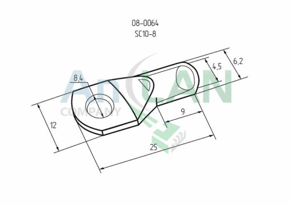 rexant 08-0064 наконечник кольцевой (нк d8мм) 10кв.мм (sc10-8)