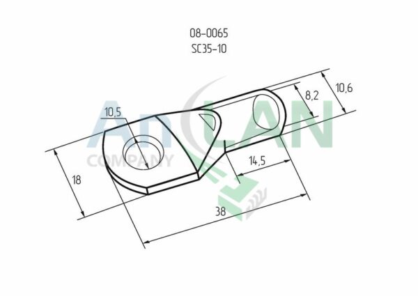 rexant 08-0065 наконечник кольцевой (нк d10мм) 35кв.мм (sc35-10)