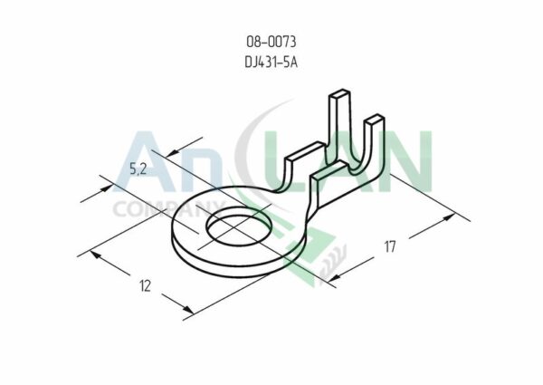 rexant 08-0073 наконечник кольцевой (нк d5.2мм) 0.5-0.8кв.мм (dj431-5a)