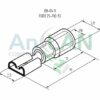 rexant 08-0411 клемма плоская изолированная (кпи гнездо - 3.8мм) 0.5-1.5кв.мм (fdd1.25-110(5))