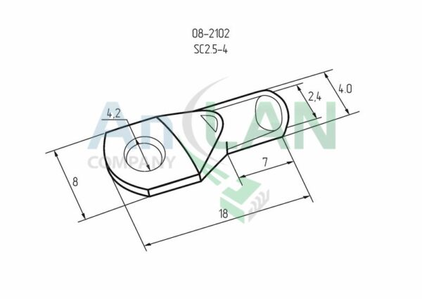 rexant 08-2102 наконечник кольцевой (нк 7мм х d2.4мм) 2.5кв.мм (sc2.5-4)