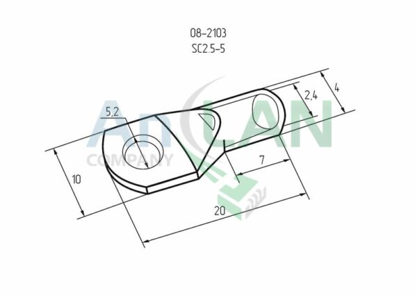 rexant 08-2103 наконечник кольцевой (нк d5.2мм) 2.5кв.мм (sc2.5-5)