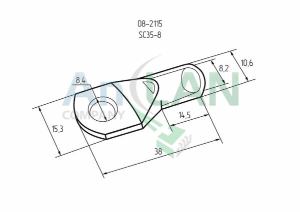 rexant 08-2115 наконечник кольцевой (нк d8.4мм) 35кв.мм (sc35-8)