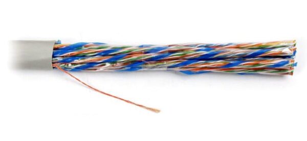 hyperline uutp48-c5-s24-in-pvc-gy (utp48-c5-solid-indoor) кабель витая пара, неэкранированная u/utp, категория 5, 48 пар (4 пары (24 awg)х12), одножильный (solid), pvc, -20°c - +60°c, серый