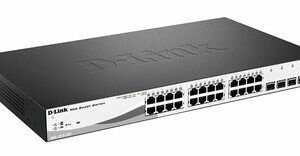 D-Link DGS-1210-28P/FL1A Управляемый коммутатор 2 уровня с 24 портами 10/100/1000Base-T и 4 комбо-портами 100/1000Base-T/SFP (24 порта с поддержкой PoE 802.3af/802.3at (30 Вт), РоЕ-бюджет 193 Вт)