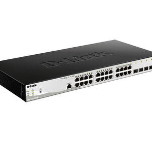 D-Link DGS-1210-28P/ME/B1A Управляемый коммутатор 2 уровня с 24 портами 10/100/1000Base-T с поддержкой PoE и 4 портами 1000Base-X SFP