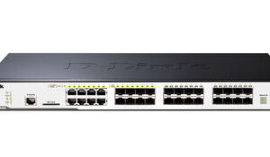 D-Link DGS-3120-24SC/B1ARI PROJ Управляемый коммутатор 3 уровня с 16 портами 100/1000Base-X SFP, 8 комбо-портами 100/1000Base-T/SFP, 2 портами 10GBase-CX4 и программным обеспечением Routed Image (RI)