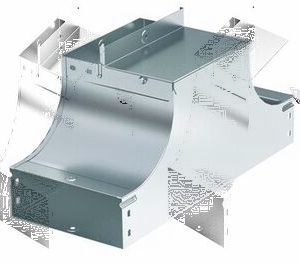 DKC / ДКС 37225KHDZ Т-Ответвитель вверх (плоский) TSS 300/80, в комплекте с крепеж. эл-ми и соединит. пластинами, HDZ