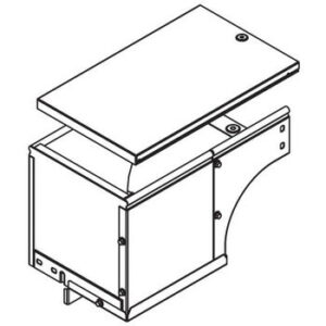 DKC / ДКС 37506KHDZ Угол CDSD 90 вертикальный внешний переходник 90°, правый, основание 400мм, высота 50мм, в комплекте с крепежными элементами и соединительными пластинами, горячеоцинкованная сталь