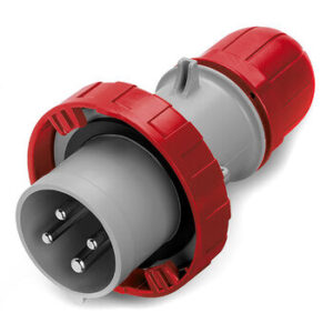 DKC / ДКС DIS2181636P Вилка кабельная прямая, безвинтовой зажим, 16A, 3P+E, IP67, для сечения кабеля 1,0-2,5мм2, 400В, цвет красный