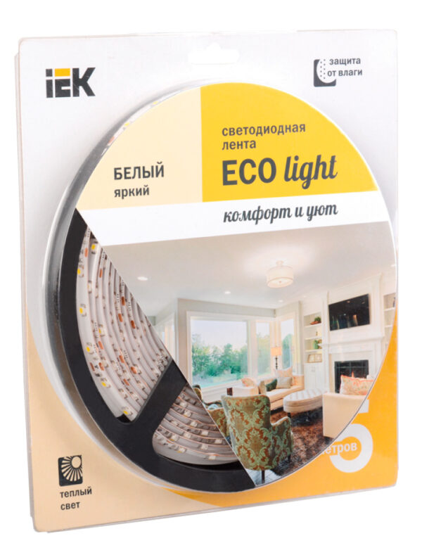 iek lsr1-3-054-65-1-05 лента светодиодная eco led lsr-3528rgb54-4.8-ip65-12v (уп.5м) полноцвет.