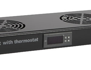 Вентиляторный модуль 19" 1U Hyperline TRFA-MICR-2F-RAL9004 2 вентилятора черный