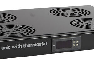 Вентиляторный модуль 19" 1U Hyperline TRFA-MICR-4F-RAL9004 4 вентилятора черный