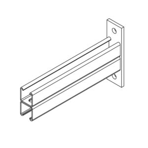 OSTEC ККСч414125-2-250 Кронштейн консольный СТРАТ двойной 414125-250 (неоцинк.)