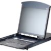 aten kl1108vn-axa-rg переключатель/switch, kvm, 1 local user usb/vga/dvi-d конс.lcd 19"+32 ip user=> 8 cpu/порт/port (ps2/usb/sun+vga)/rs232, без модулей, 1920x1200 60hz(50м/ip), 1u 19", исп.спец.модули и utp, osd, не каскад, лат/рус.клав.,