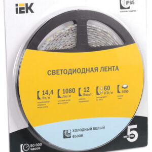 IEK LSR2-1-030-65-1-05 Лента светодиодная LED LSR-5050WW30-7.2-IP65-12V тепл. бел. (уп.5м)