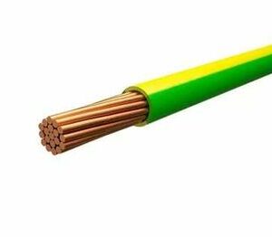 Провод ПуГВ 1х0.75 мм ЭЛЕКТРОКАБЕЛЬ 00-00004115 желто-зеленый