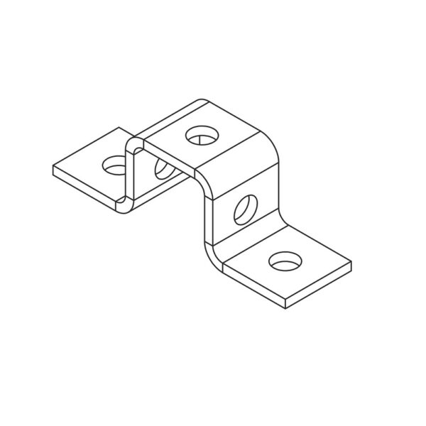 ostec скпо4141-2 прямоугольная скоба для сдвоенного страт профиля 41х41 (окрашенная)