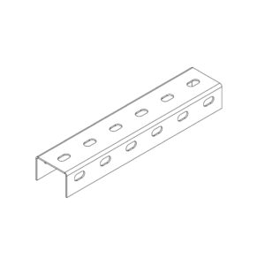 OSTEC СП604020U3-3 Профиль монтажный U-образный перфорированный 60х40х3000 (2 мм)