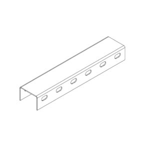 OSTEC СП704020U2-3 Профиль монтажный U-образный с боковой перфорацией 70х40х3000 (2 мм)