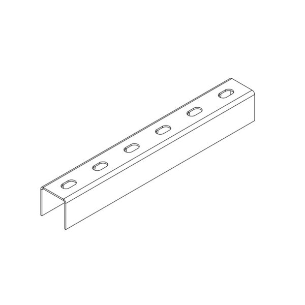 ostec спч505020u1-3 профиль монтажный u-образный 50х50х3000 (2 мм) (неоцинк.)